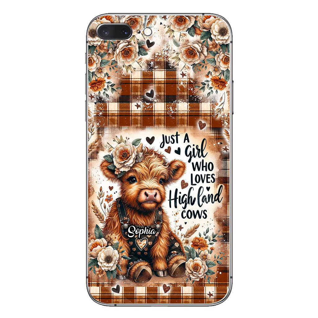 Jut A Girl Who Loves Highland Cow - Personalized Phone Case