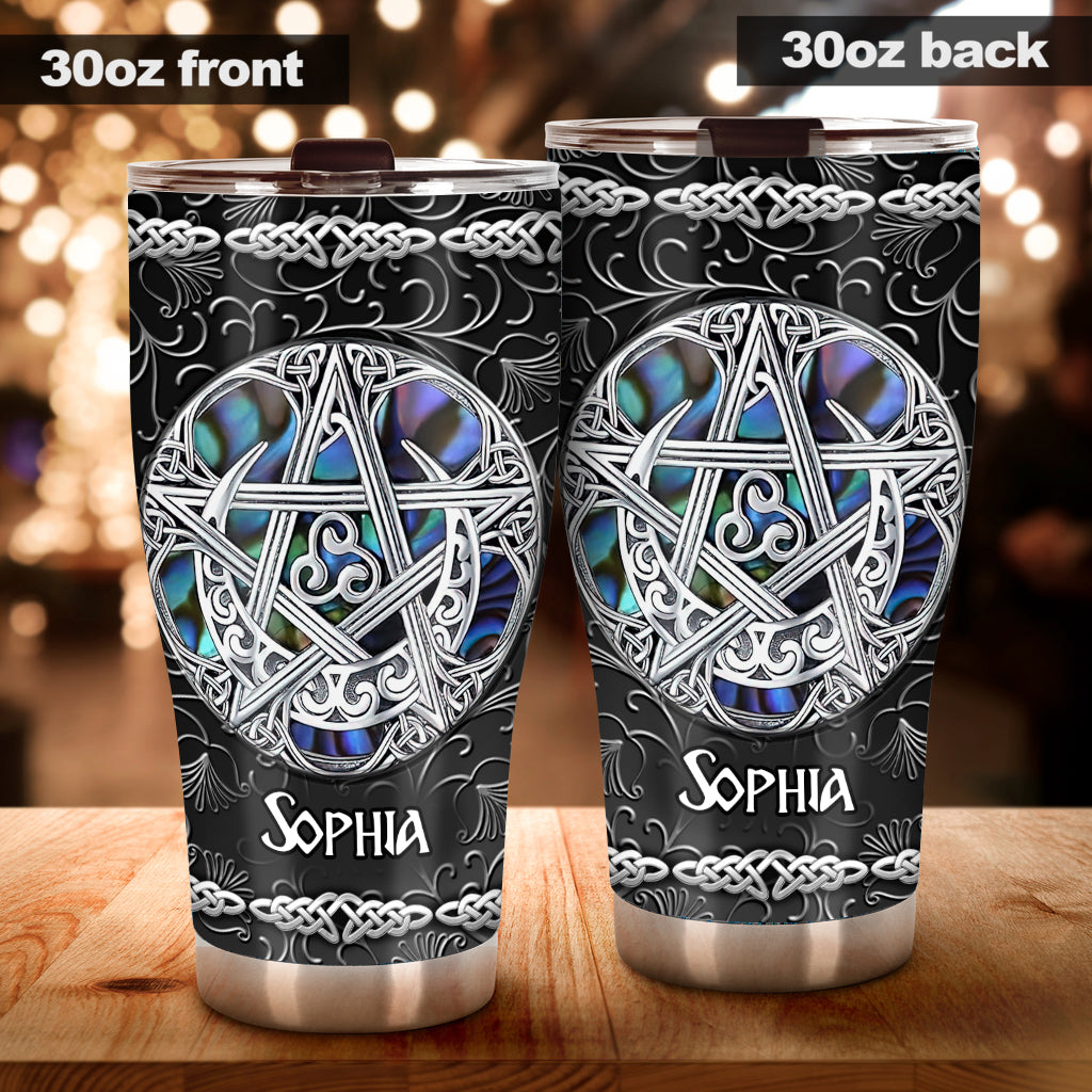 Beautiful Pentagram - Personalized Witch Tumbler