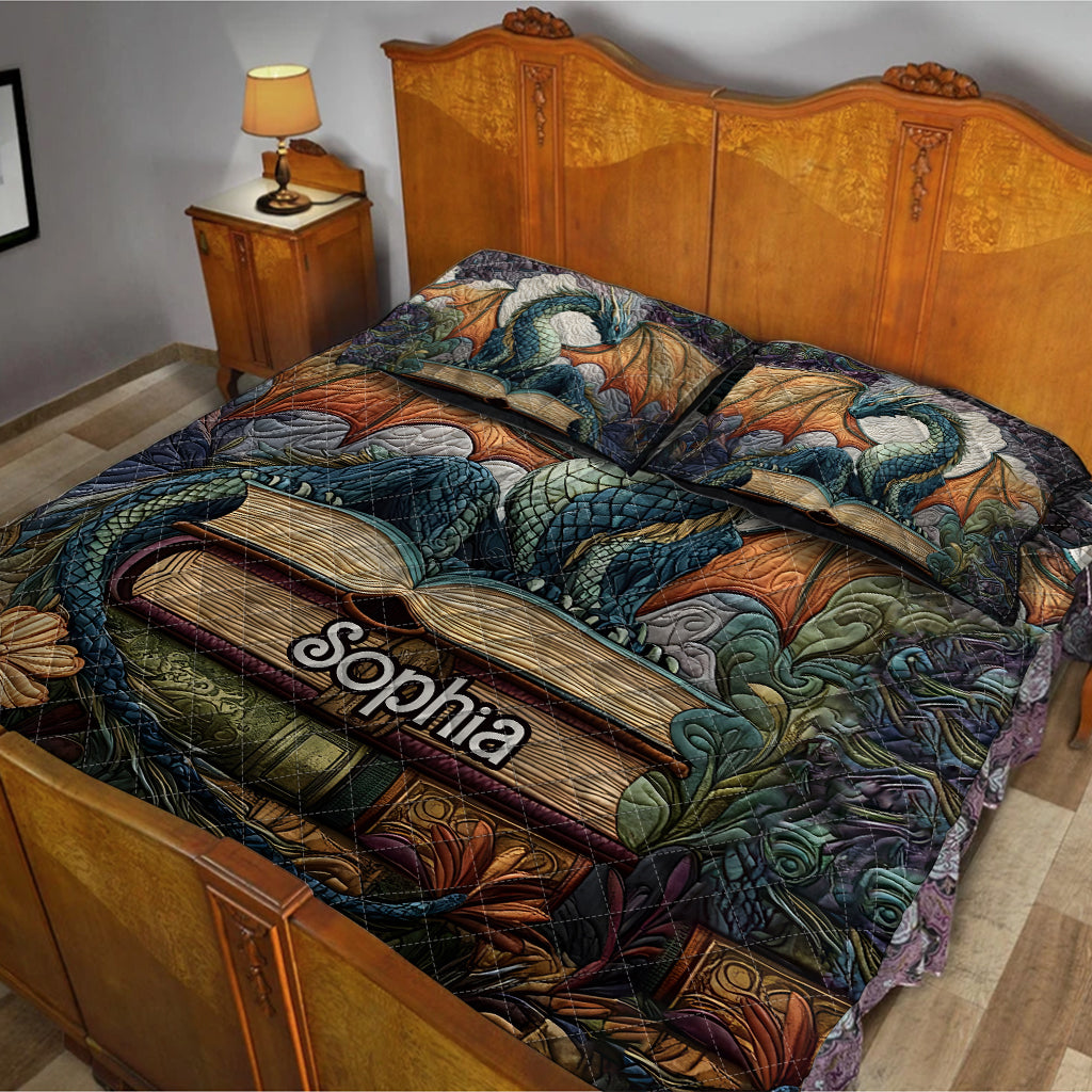 Twilight Guardian - Personalized Dragon Quilt Set