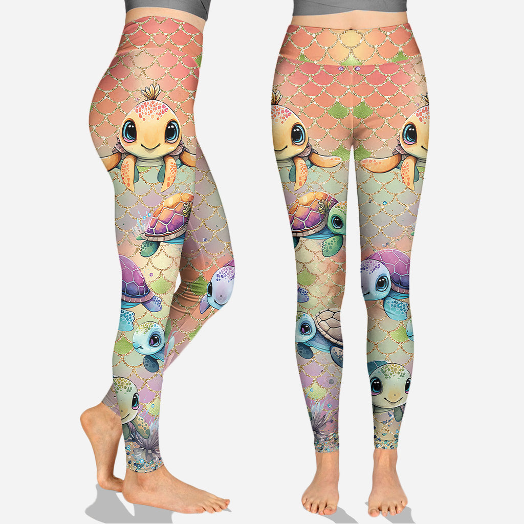 Colorful Turtle - Personalized Turtle Cross Tank Top and Leggings