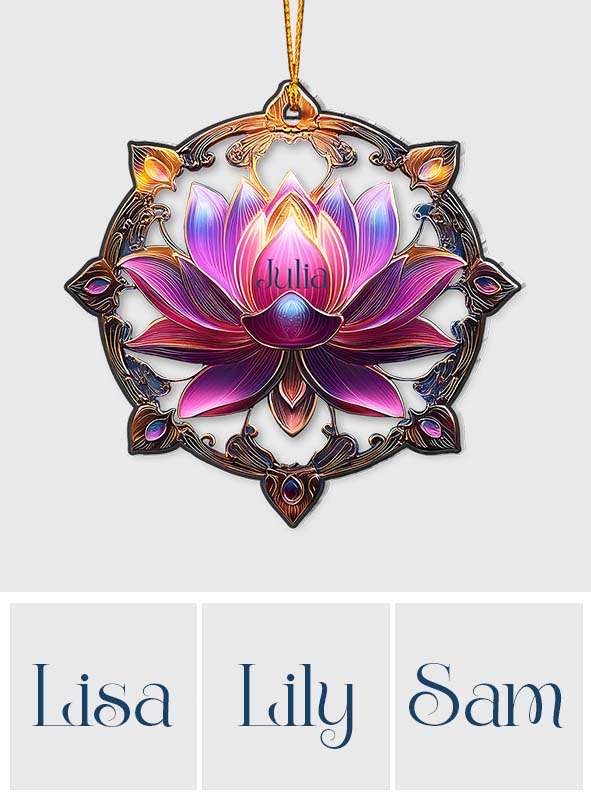 Beautiful Lotus - Personalized Yoga Ornament