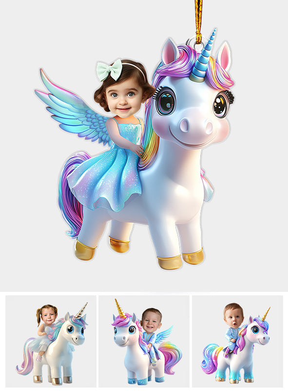 Unicorn - Personalized Kid Custom Shaped Ornament