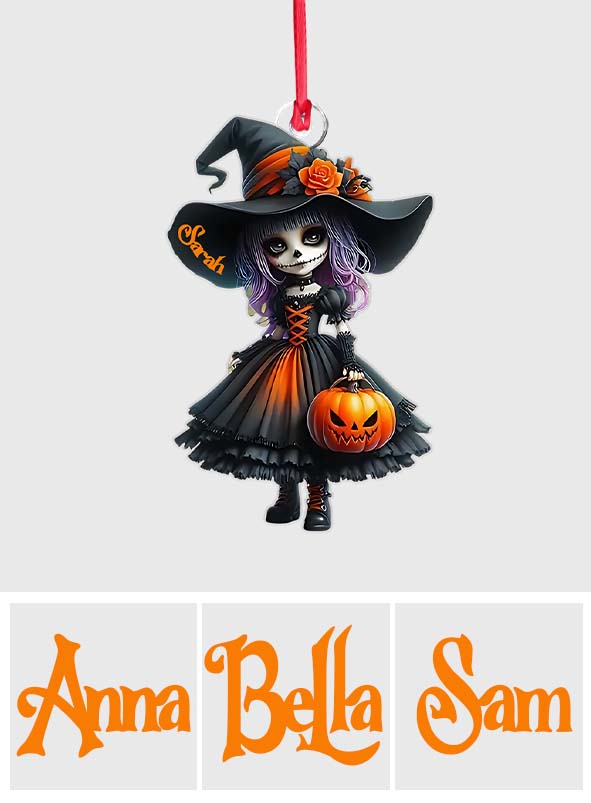 Little Witch - Personalized Witch Custom Shaped Ornament