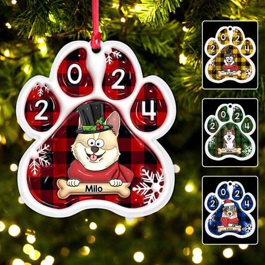Merry Woofmas 2024 - Personalized Dog Ornament