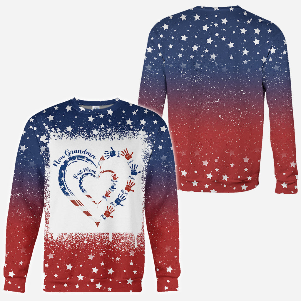 First Mom Now Grandma - Personalized Grandma All Over Shirt