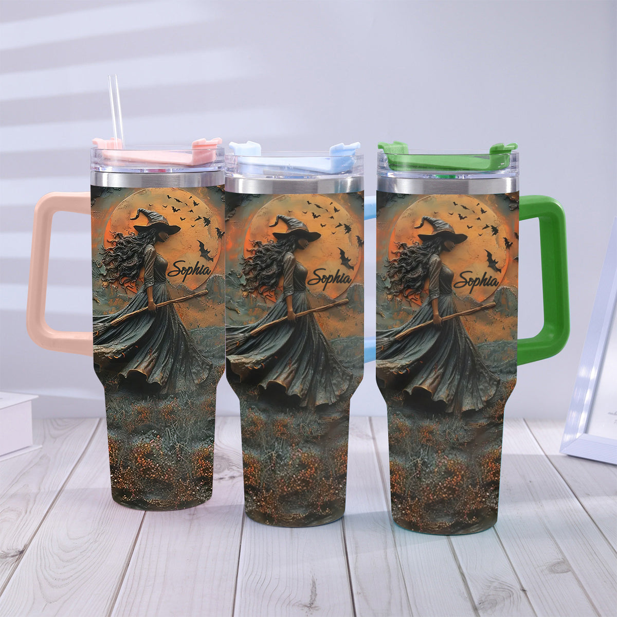 Beautiful Witch - Personalized Witch Tumbler With Handle