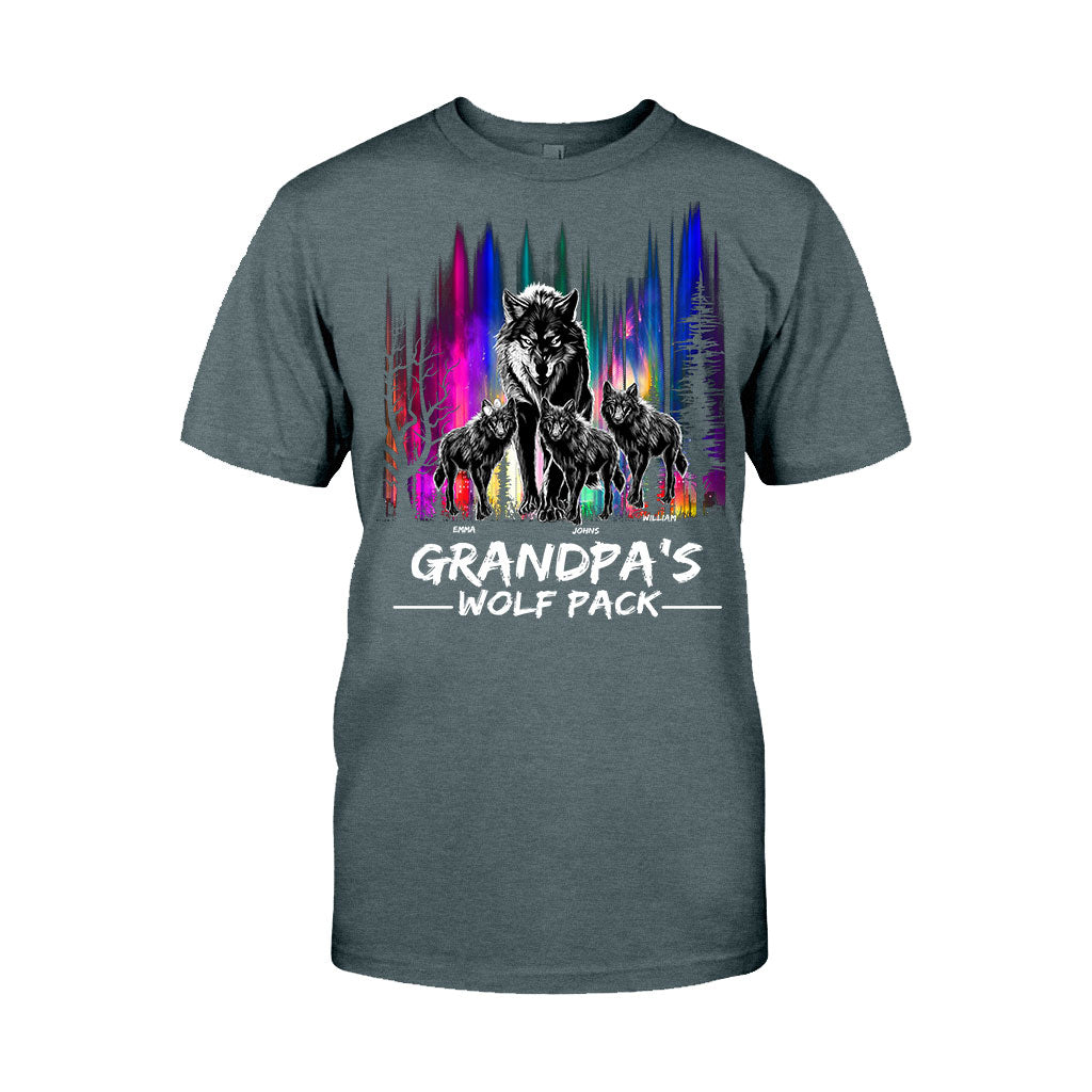 Grandpa's Wolf Pack - Personalized Grandpa T-shirt And Hoodie
