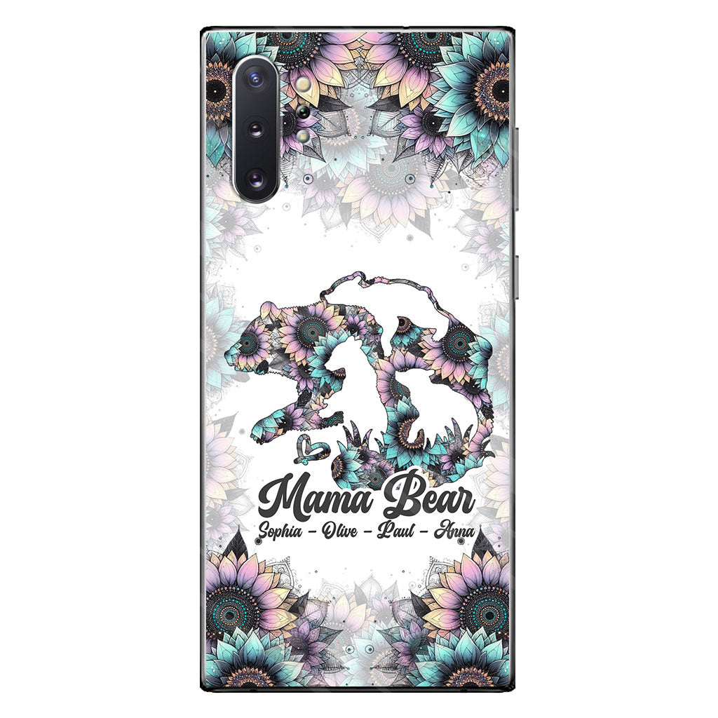 Mama Bear - Personalized Mother Clear Phone Case