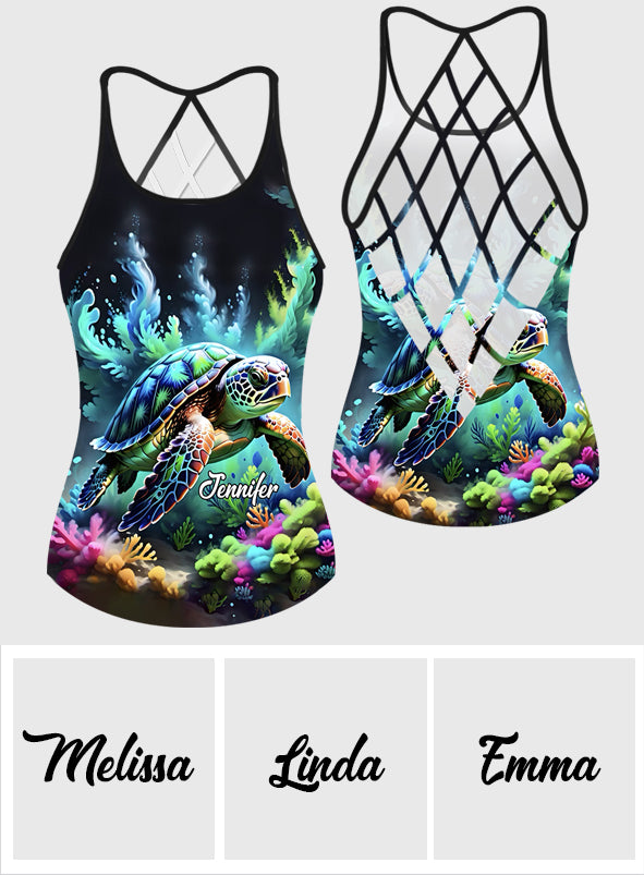 Love Turtles - Personalized Turtle Cross Tank Top