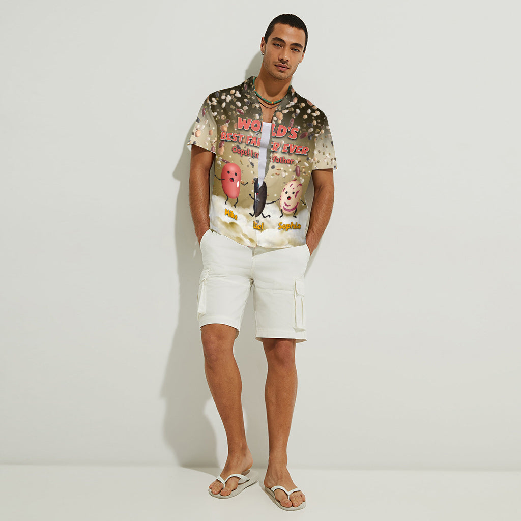World's Best Farter Funny Bean - Personalized Father Hawaiian Shirt