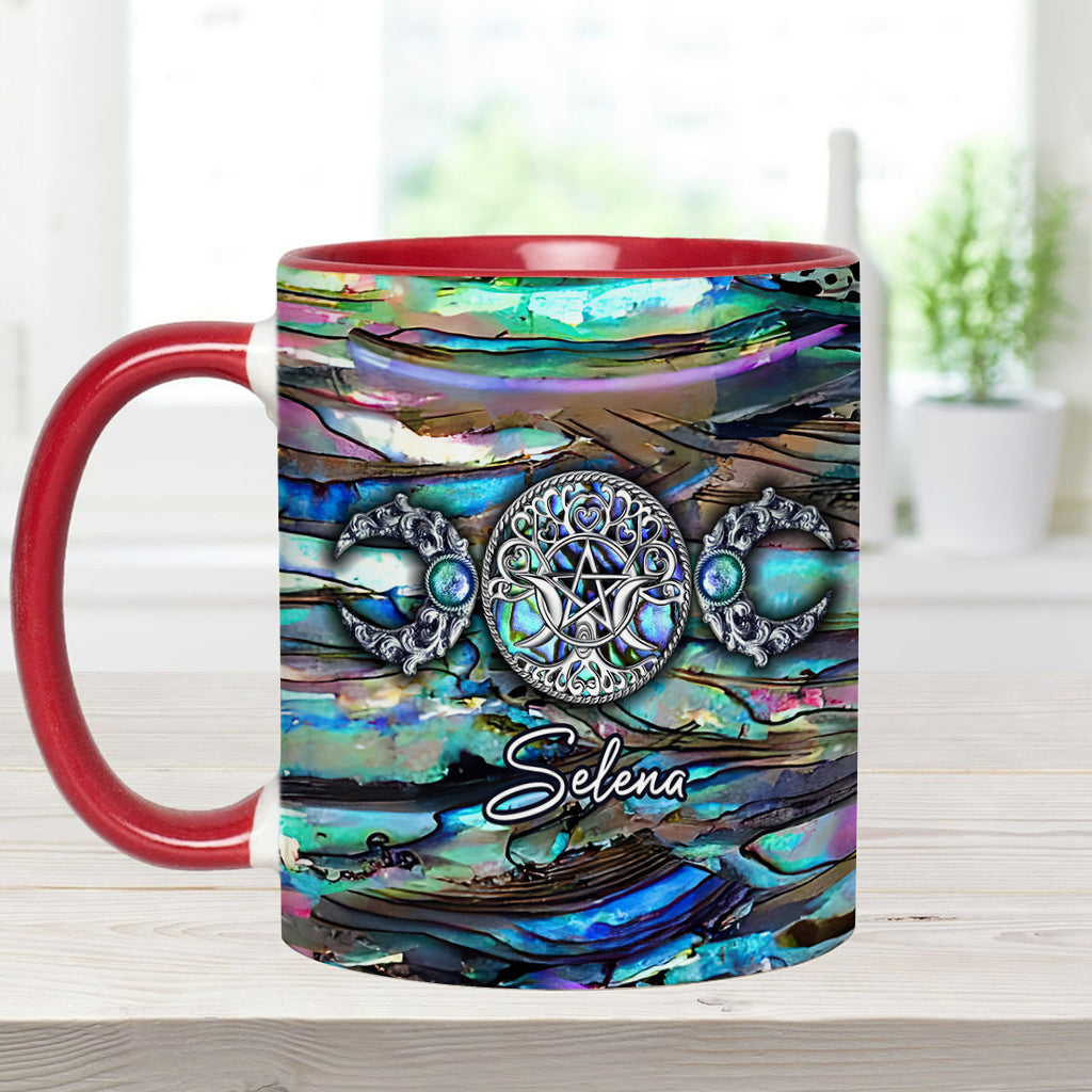 Triple Moon Beautiful Magick - Personalized Witch Accent Mug