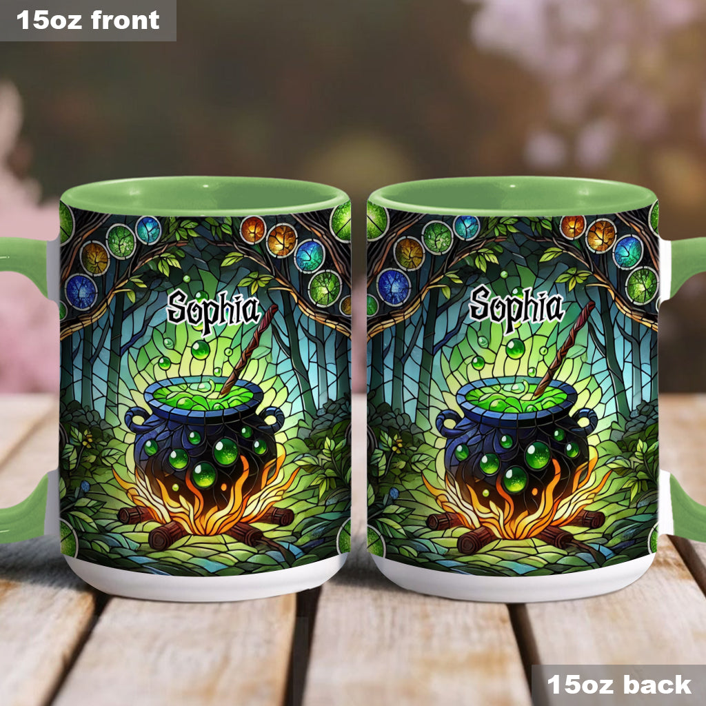 Witch's Cauldron - Personalized Witch Accent Mug
