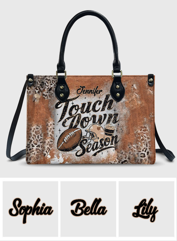 Touch Down Season - Personalized Football Leather Handbag