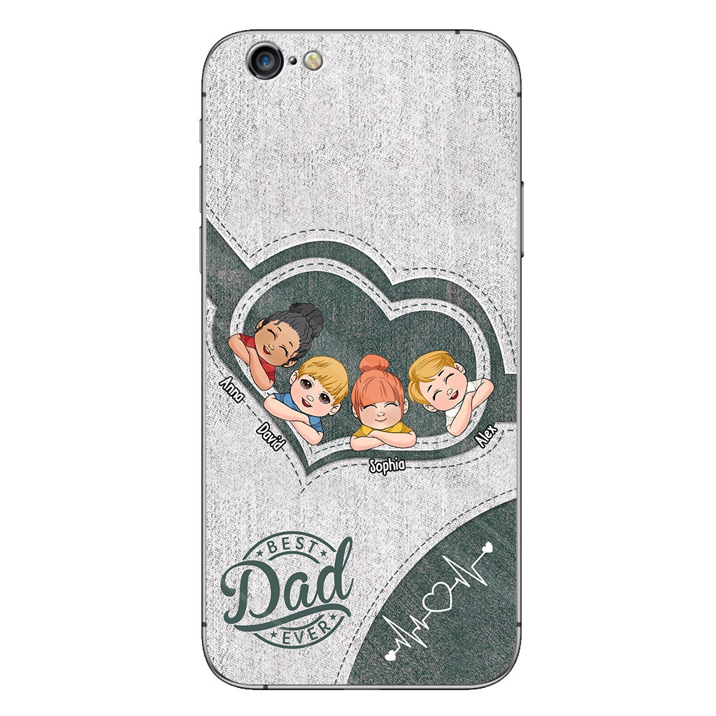 Dad's Heart Best Dad Ever - Personalized Father Phone Case
