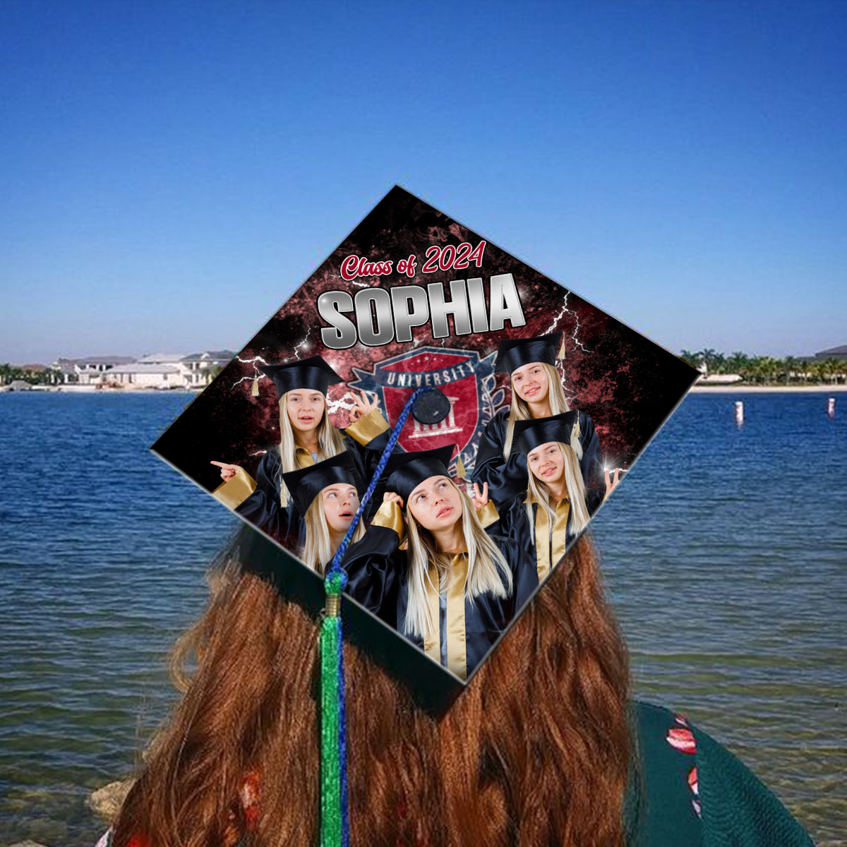 Proud Graduation 2024 - Personalized Graduation Cap Topper