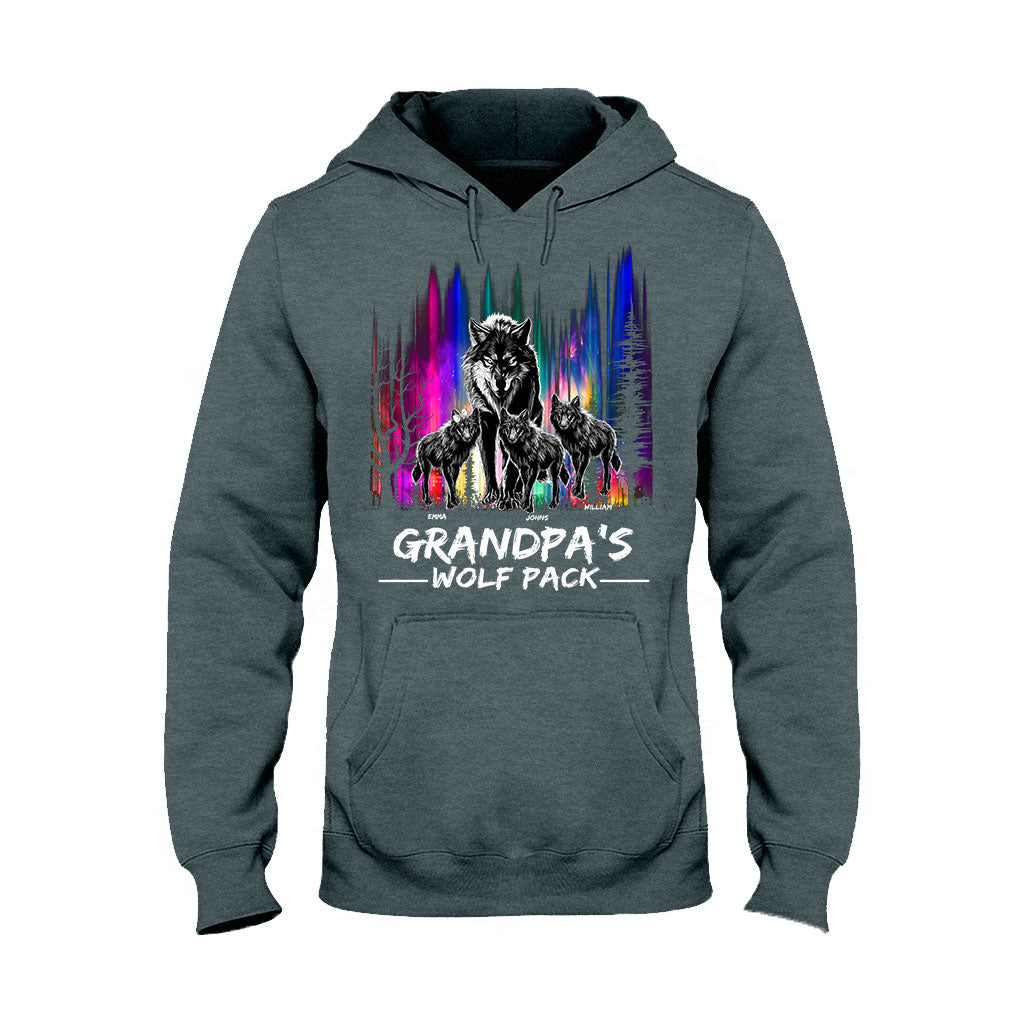 Grandpa's Wolf Pack - Personalized Grandpa T-shirt And Hoodie