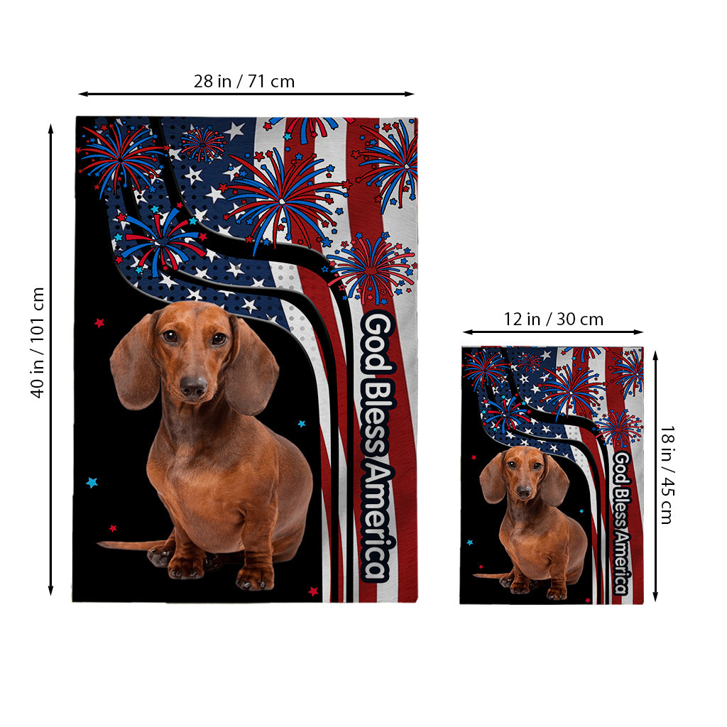 God Bless America - Personalized Dog House Flag