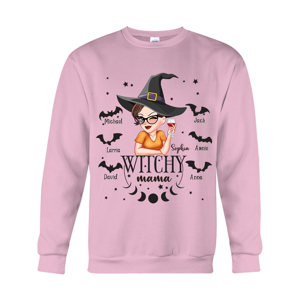 Witchy Mama Grandma - Personalized Witch T-shirt And Hoodie