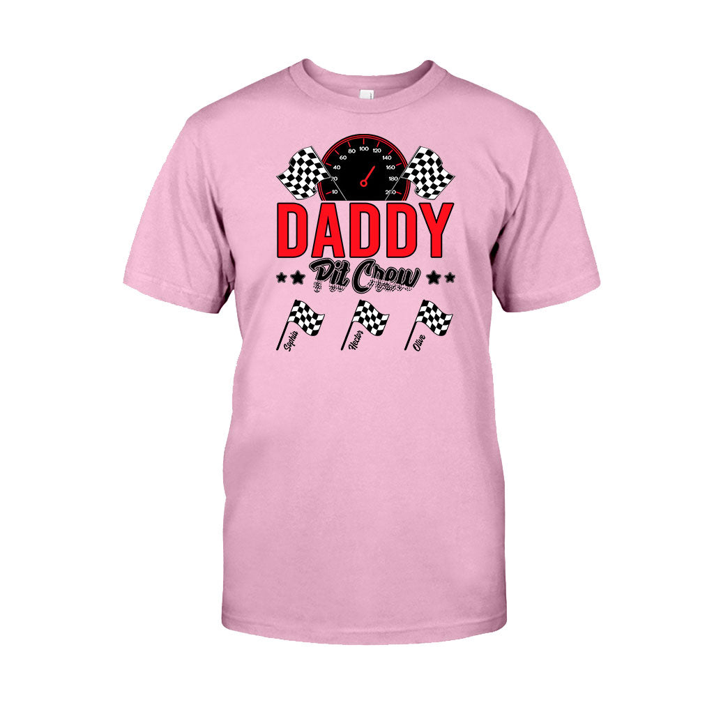 Daddy's Pit Crew Racing Flags - Personalized Racing T-shirt And Hoodie