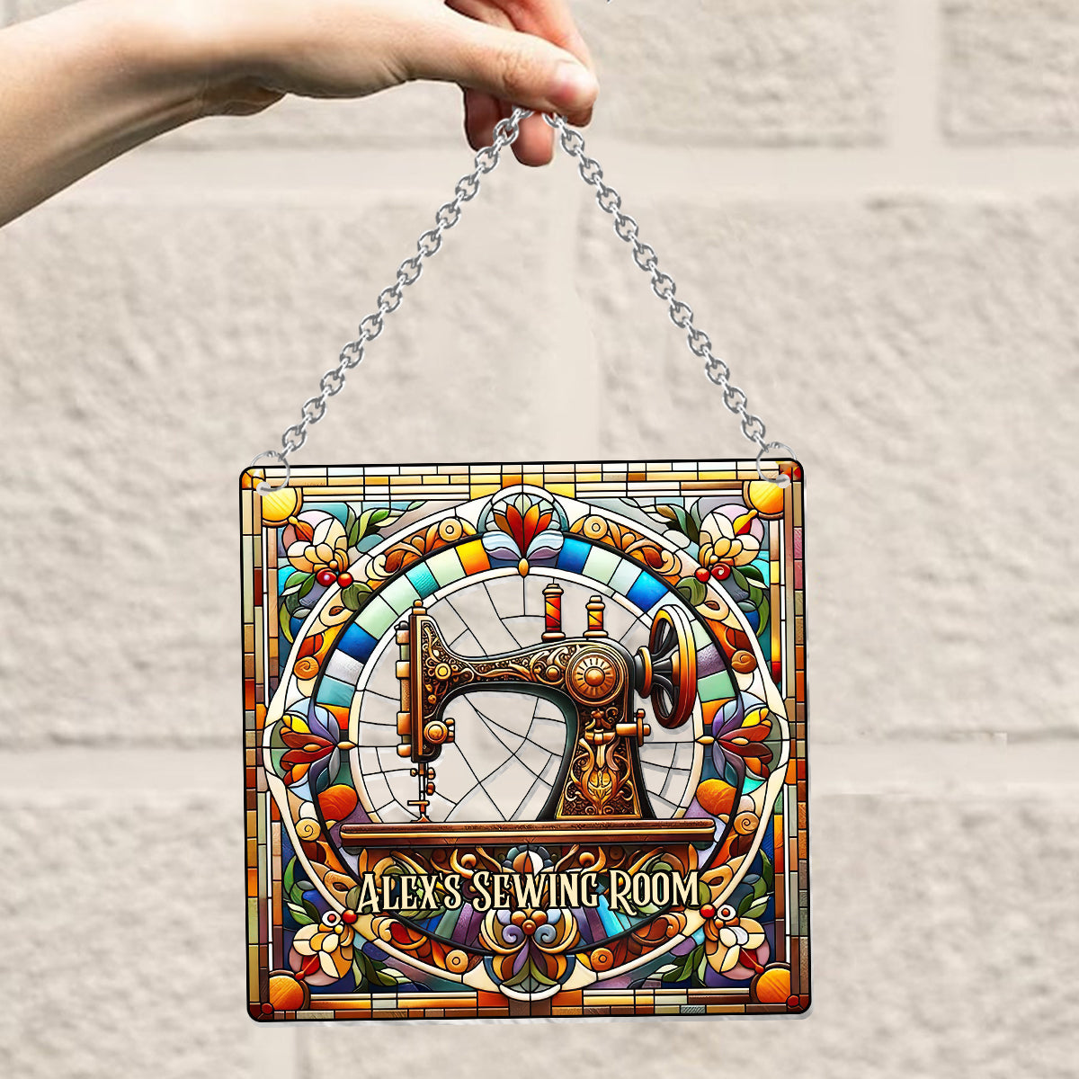 My Sewing Room - Personalized Sewing Window Hanging Suncatcher Ornament