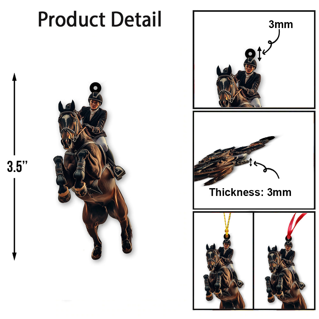 Custom Any Photo Ornament - Personalized Horse Custom Shaped Ornament
