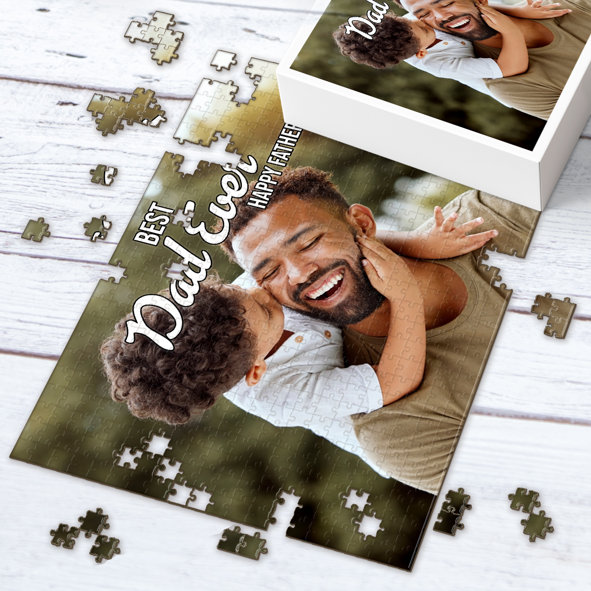 Best Dad Ever Happy Father's Day - Personalized Father Jigsaw Puzzle