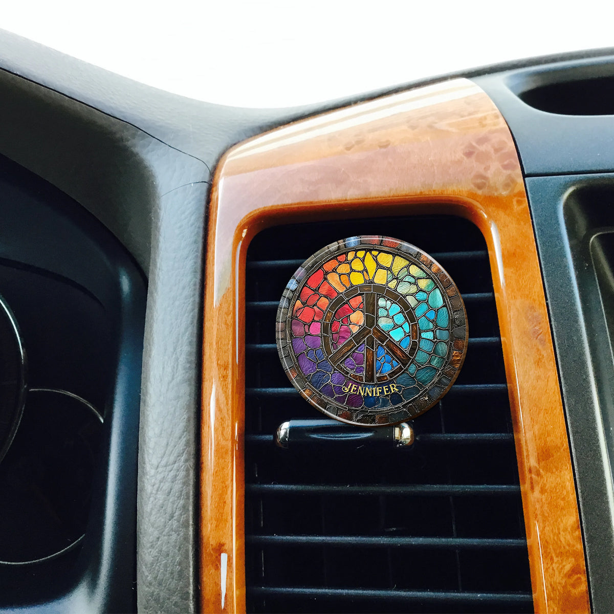 Hippie Soul - Personalized Hippie Shaped Car Visor Clip