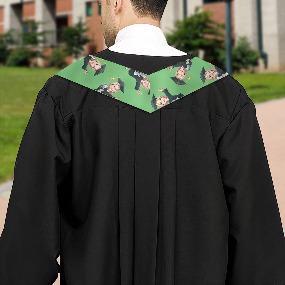 Caricature Funny Character - Personalized Graduation Graduation Stole