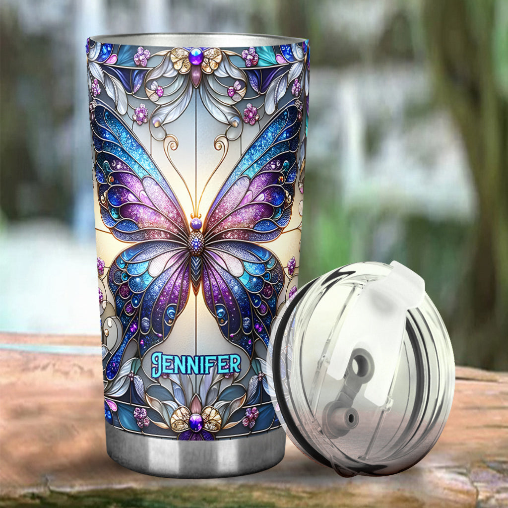 Beautiful Butterflies - Personalized Butterfly Tumbler