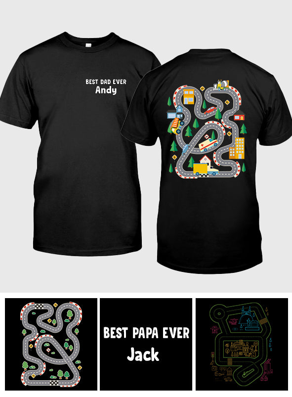 Road On The Back Massage Game T-shirt - Personalized Father All Over Shirt