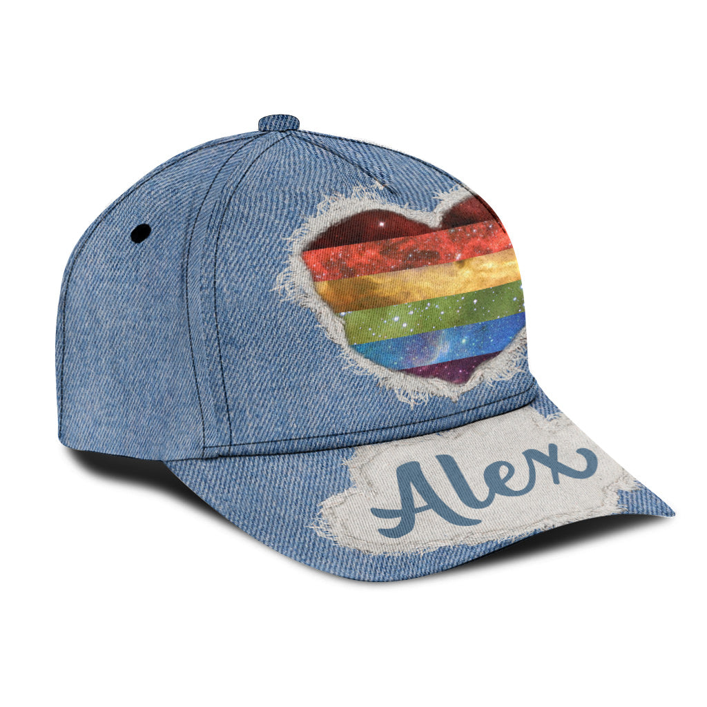 Pride Rainbow Galaxy - Personalized LGBT Support Classic Cap
