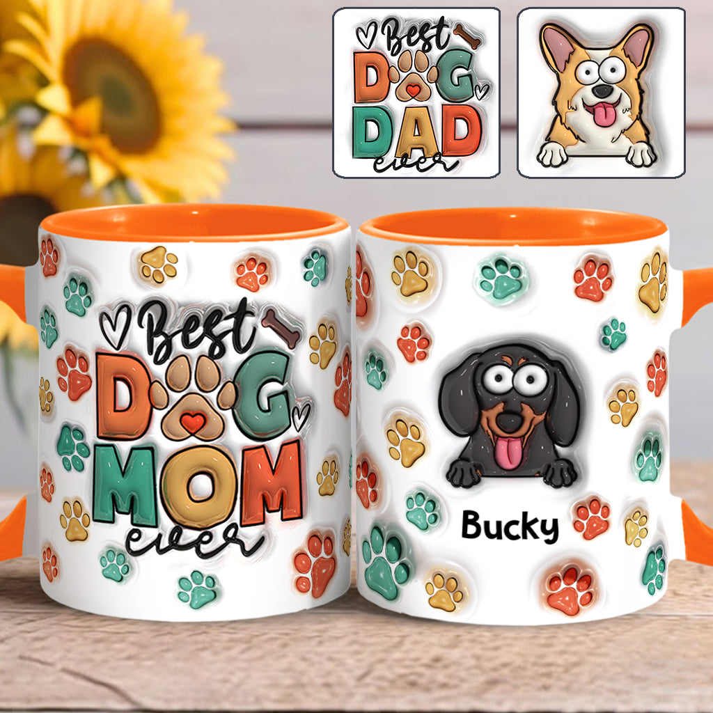 Best Dog Mom Ever - Personalized Dog Accent Mug