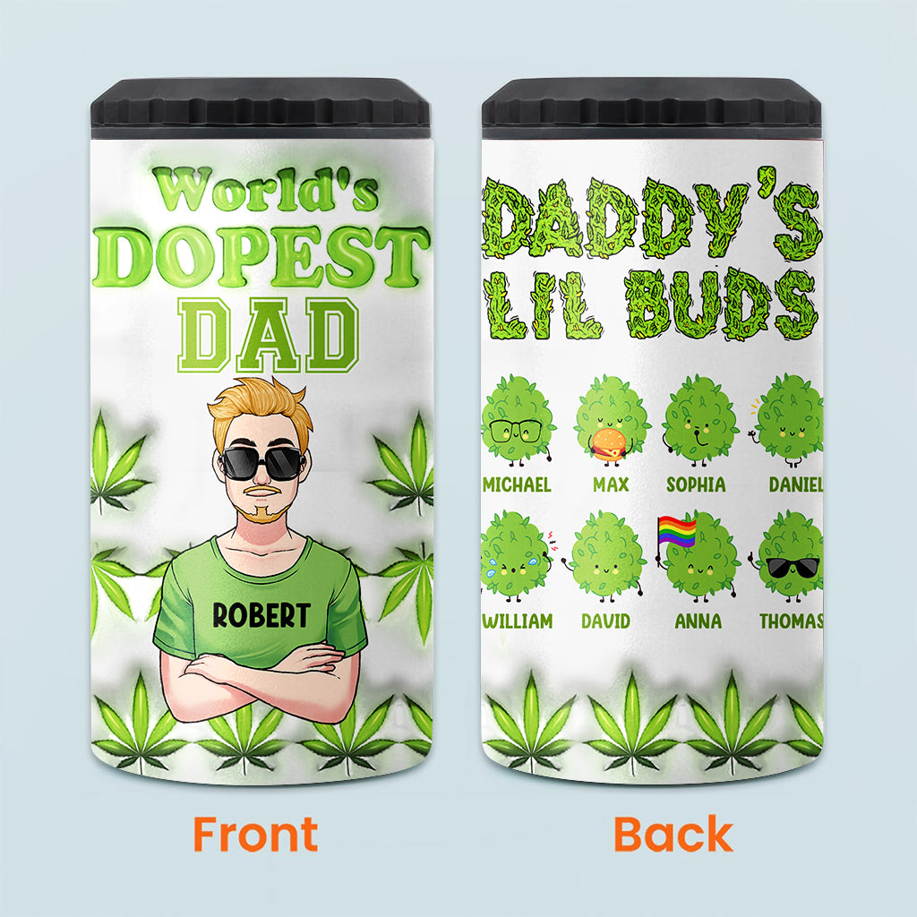 Dopest Dad Ever - Personalized Father Can Cooler