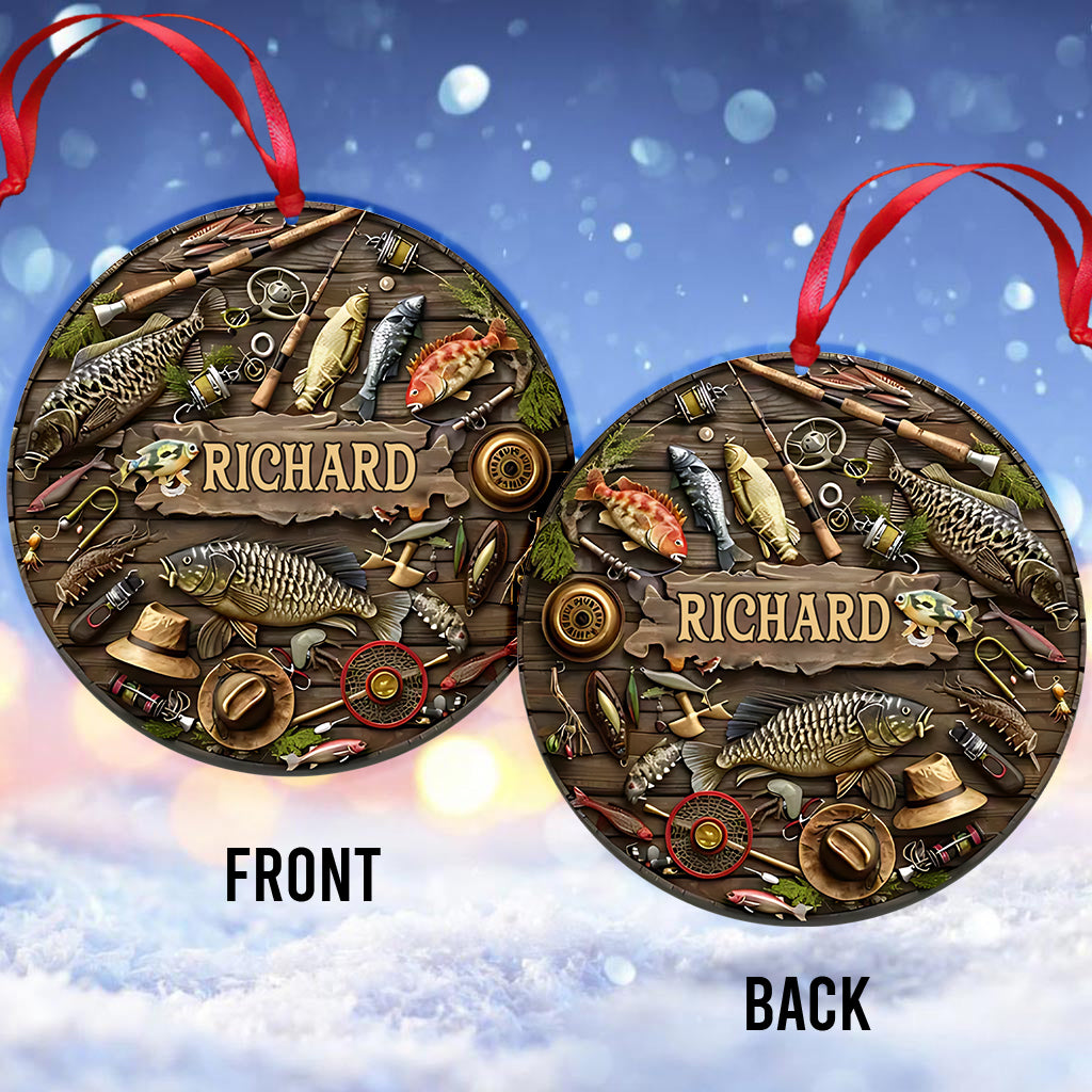 Love Fishing - Personalized Fishing Ornament