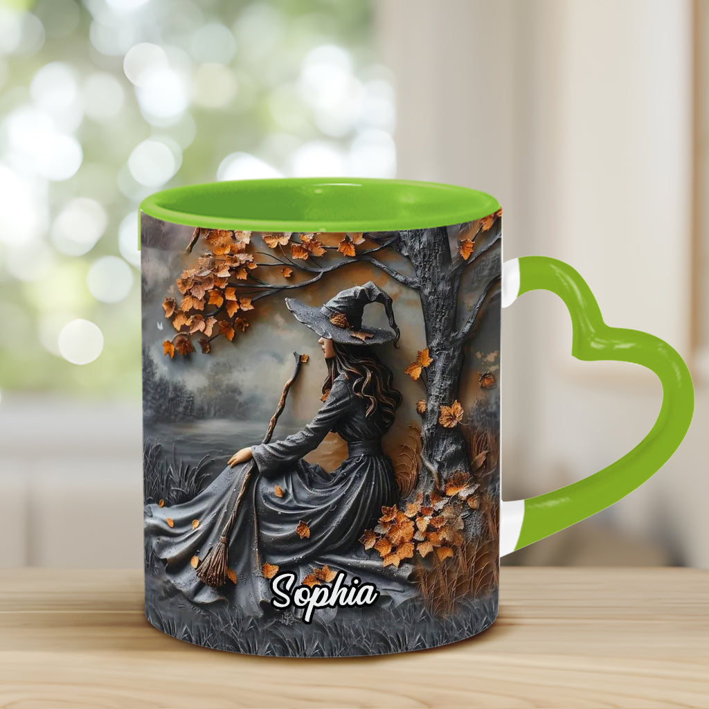 Beautiful Witch - Personalized Witch Heart Handle Mug