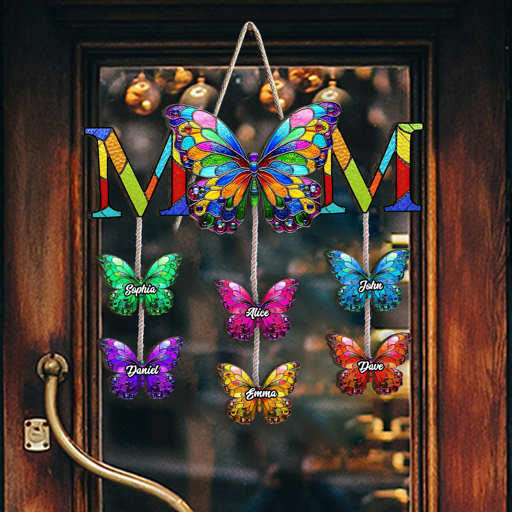 Beautiful Butterfly Mom - Personalized Mother Pallet Wood Sign