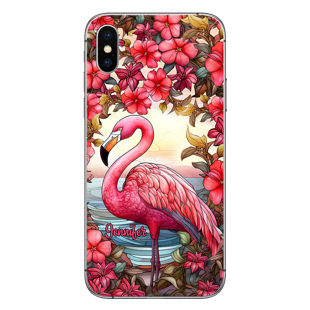 Love Flamingos - Personalized Flamingo Phone Case