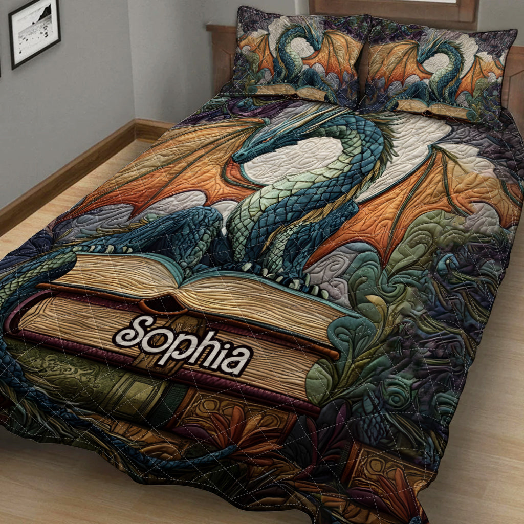 Twilight Guardian - Personalized Dragon Quilt Set