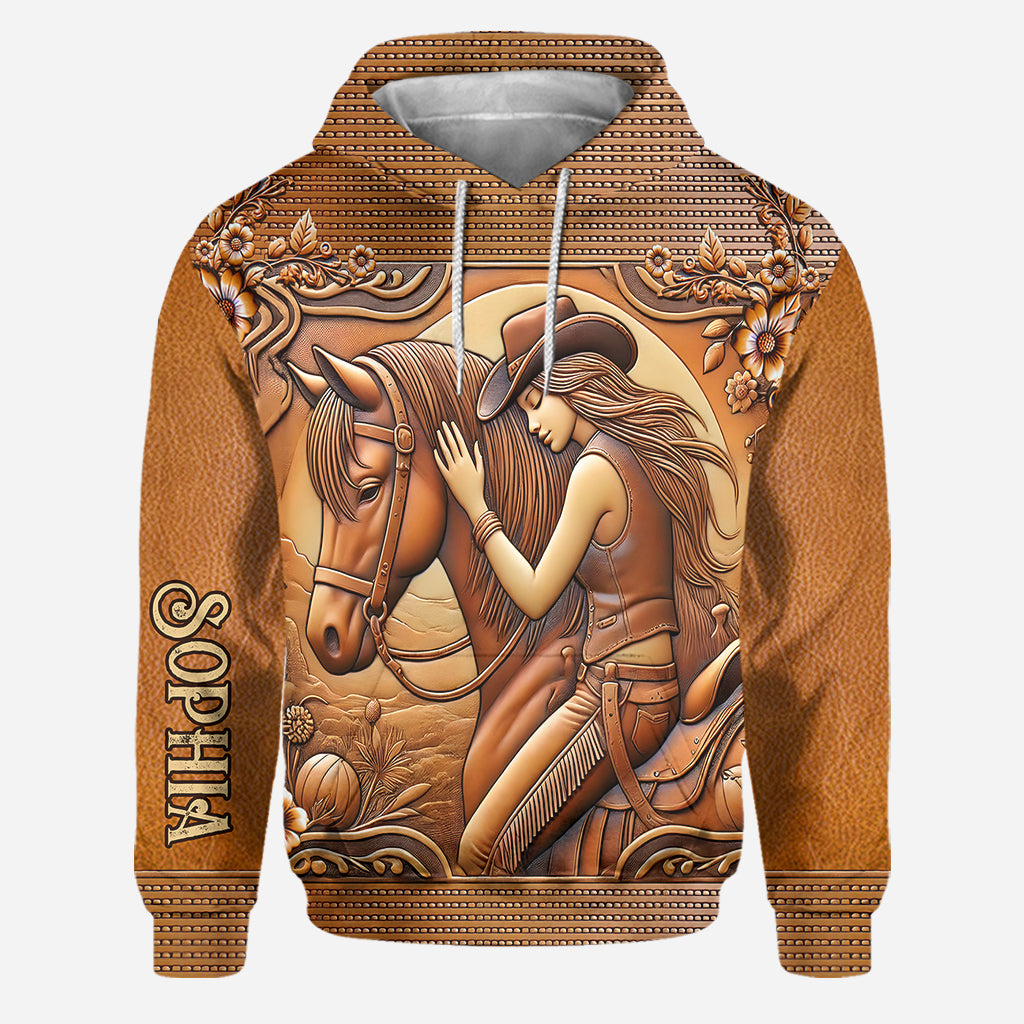 A Girl And Her Horse - Personalized Horse Hoodie and Leggings