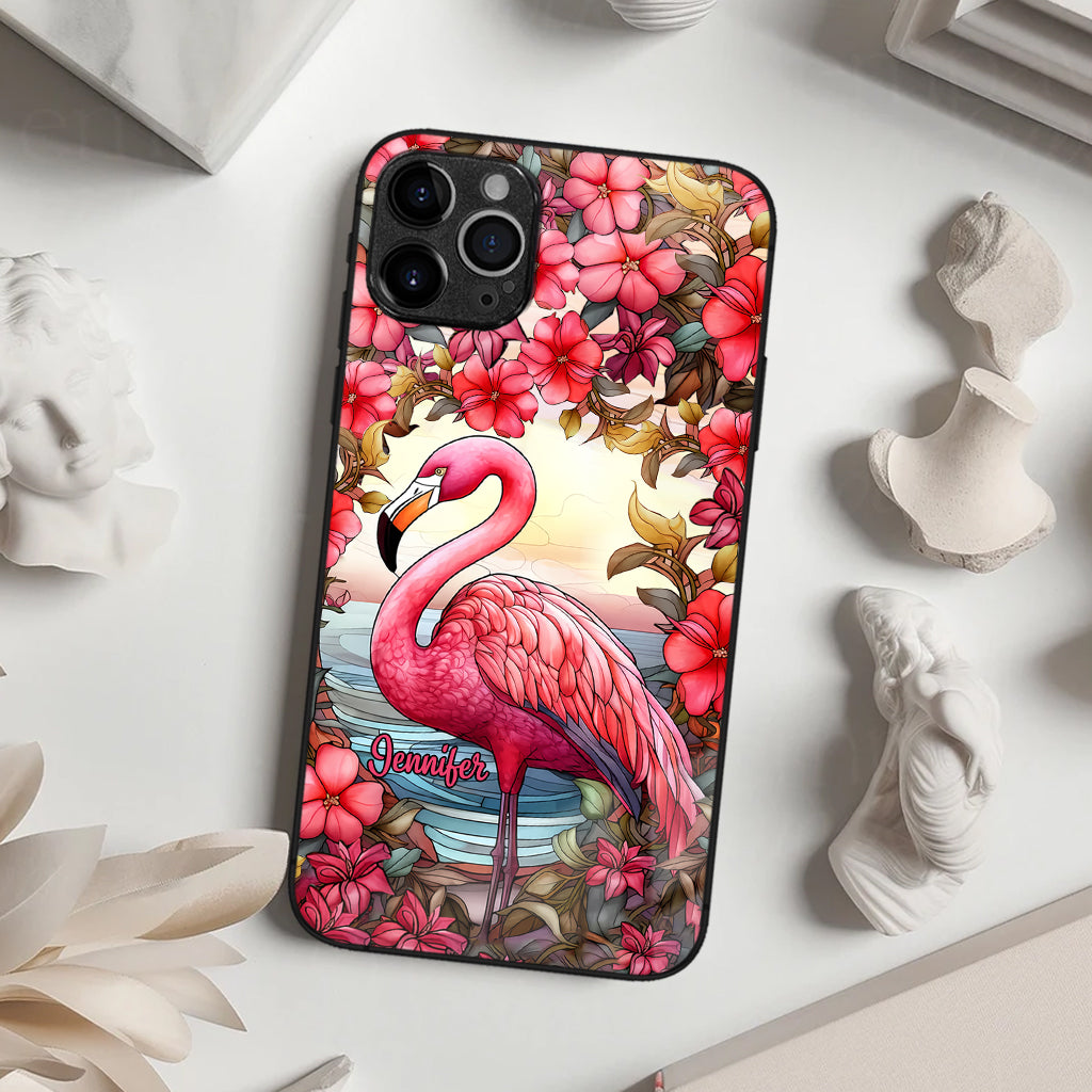 Love Flamingos - Personalized Flamingo Phone Case