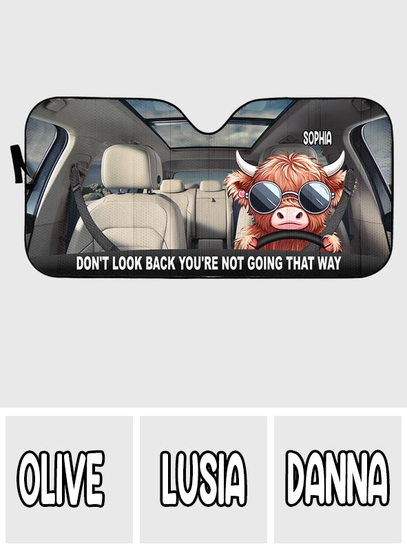 Don't Look Back - Personalized Car Sunshade