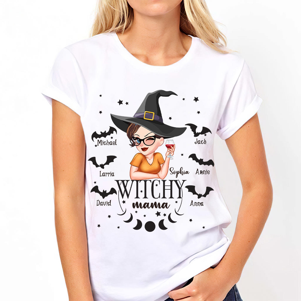 Witchy Mama Grandma - Personalized Witch T-shirt And Hoodie