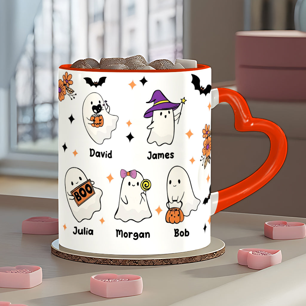 Nana's Boo Crew - Personalized Grandma Heart Handle Mug