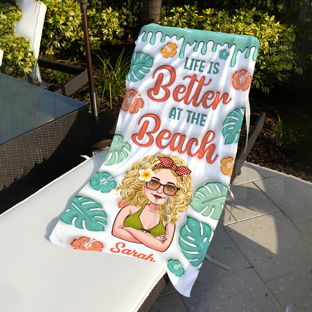 Life Is Better At The Beach - Personalized Sea Lover Beach Towel