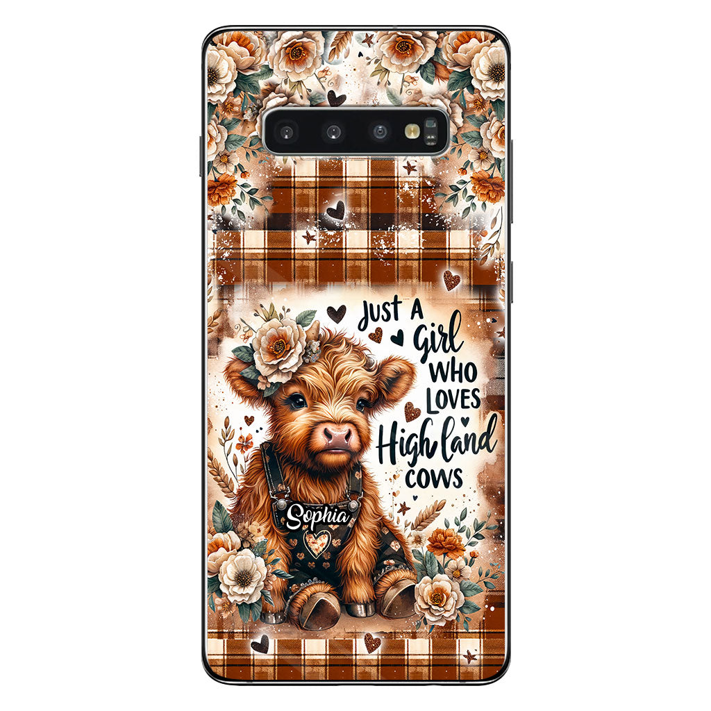 Jut A Girl Who Loves Highland Cow - Personalized Phone Case
