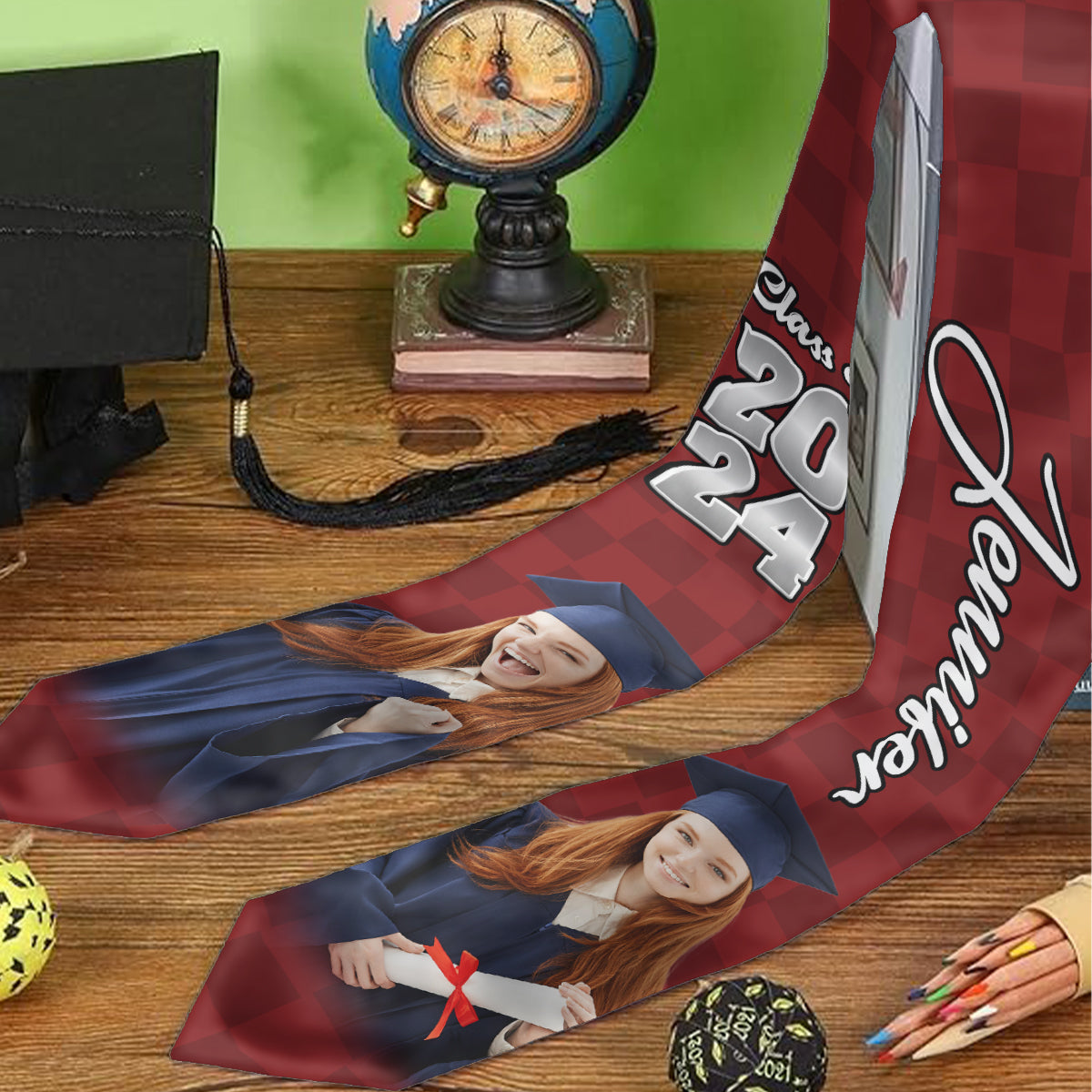 Photo Custom Graduation Stole Sash - Personalized Graduation Graduation Stole