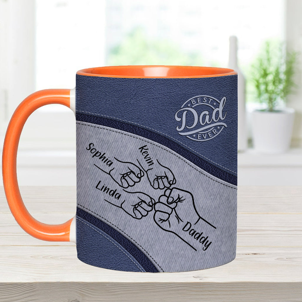 Best Dad Ever - Personalized Father Accent Mug