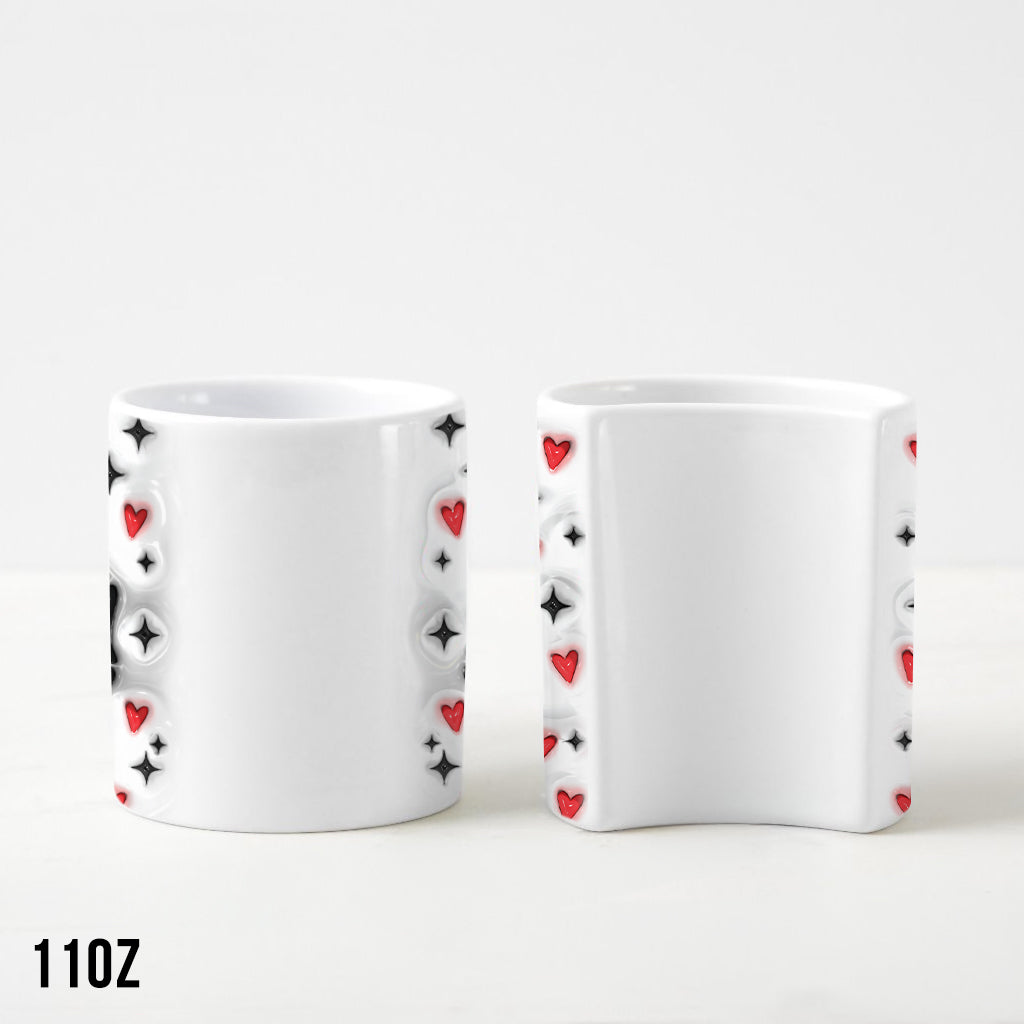 Funny Anniversary - Personalized Husband And Wife Matching Heart Handle Mug