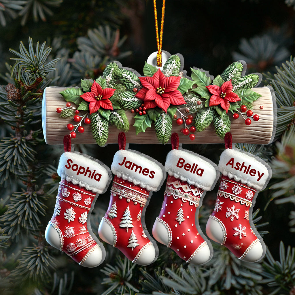 Christmas Stockings - Personalized Family Ornament