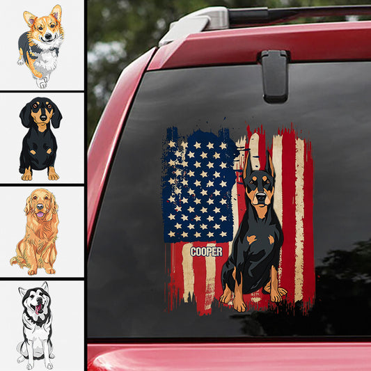 Horse Flag Print - Personalized Dog Decal Full